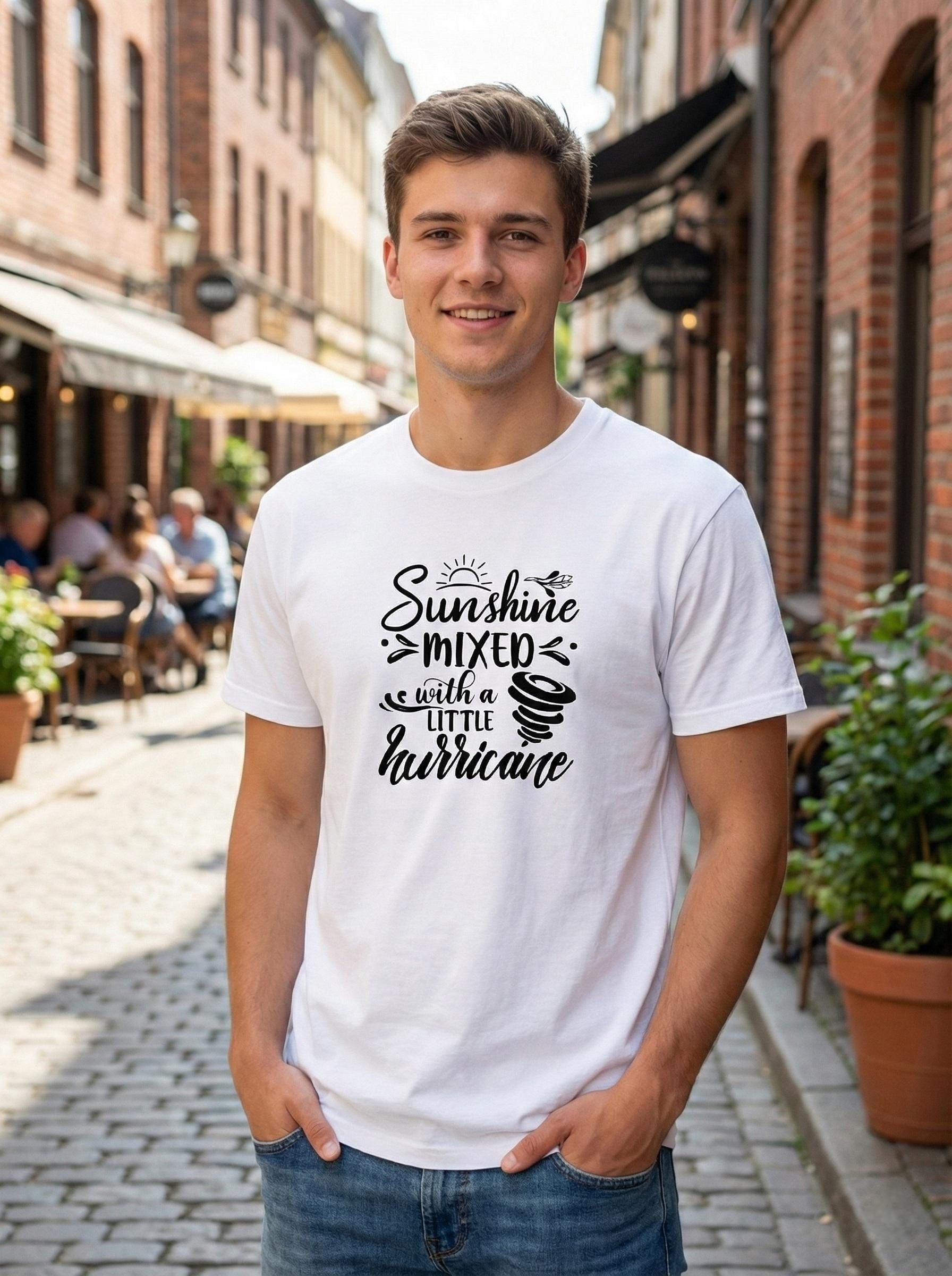 Premium T shirt Typographic Design Sunshine Hurricane