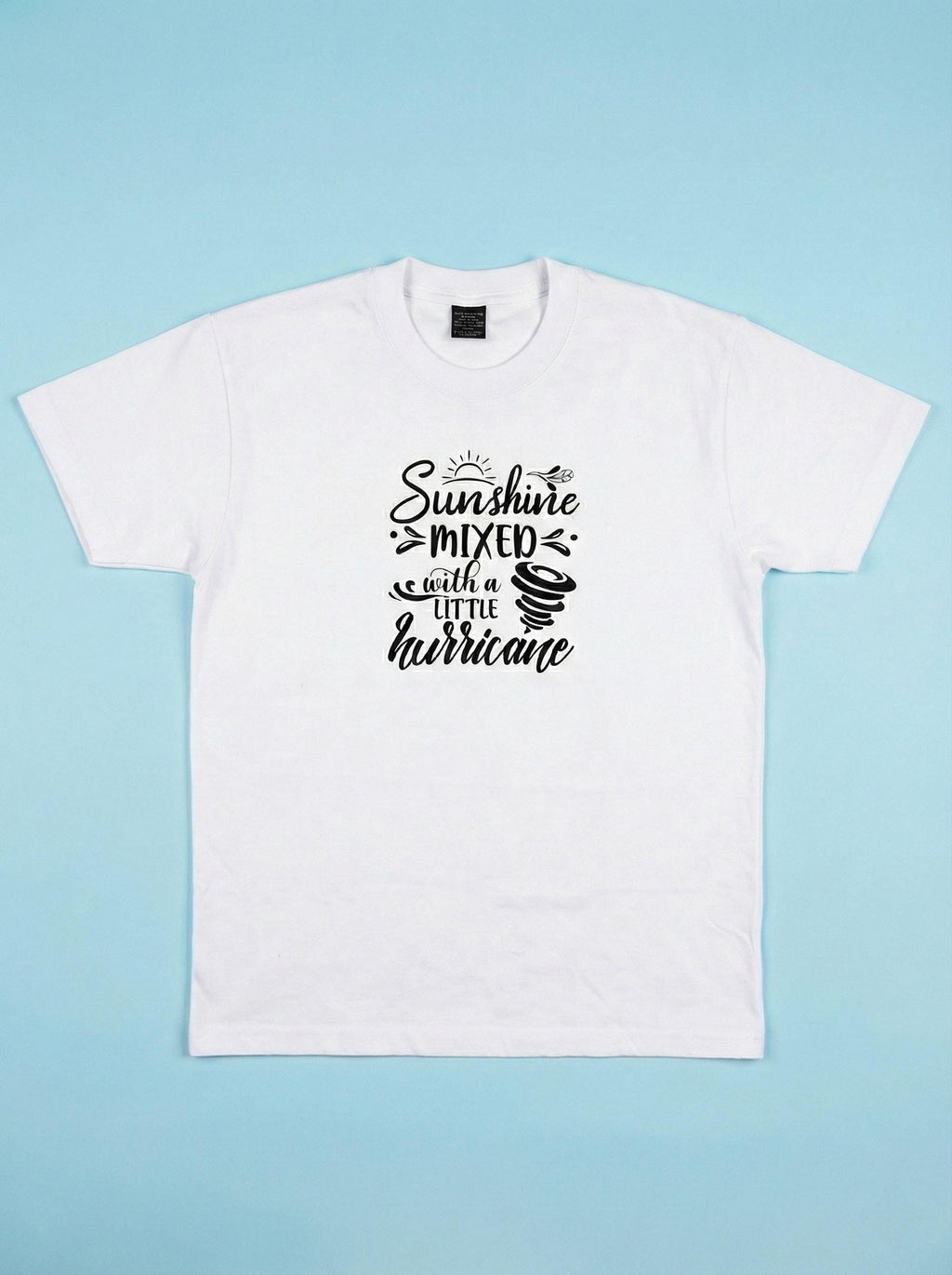 Premium T shirt Typographic Design Sunshine Hurricane