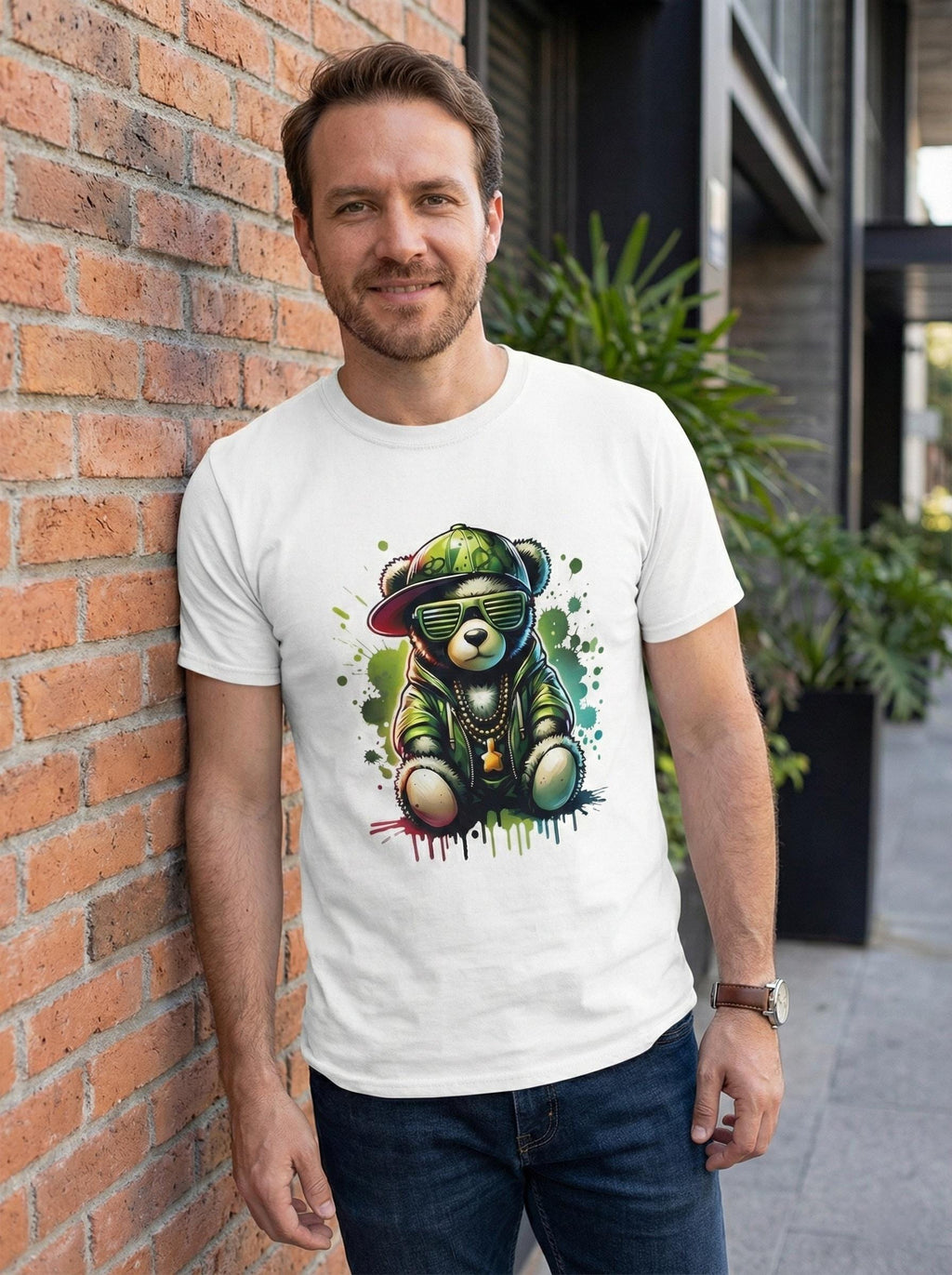 Urban Hip Hop Bear Streetwear T Shirt
