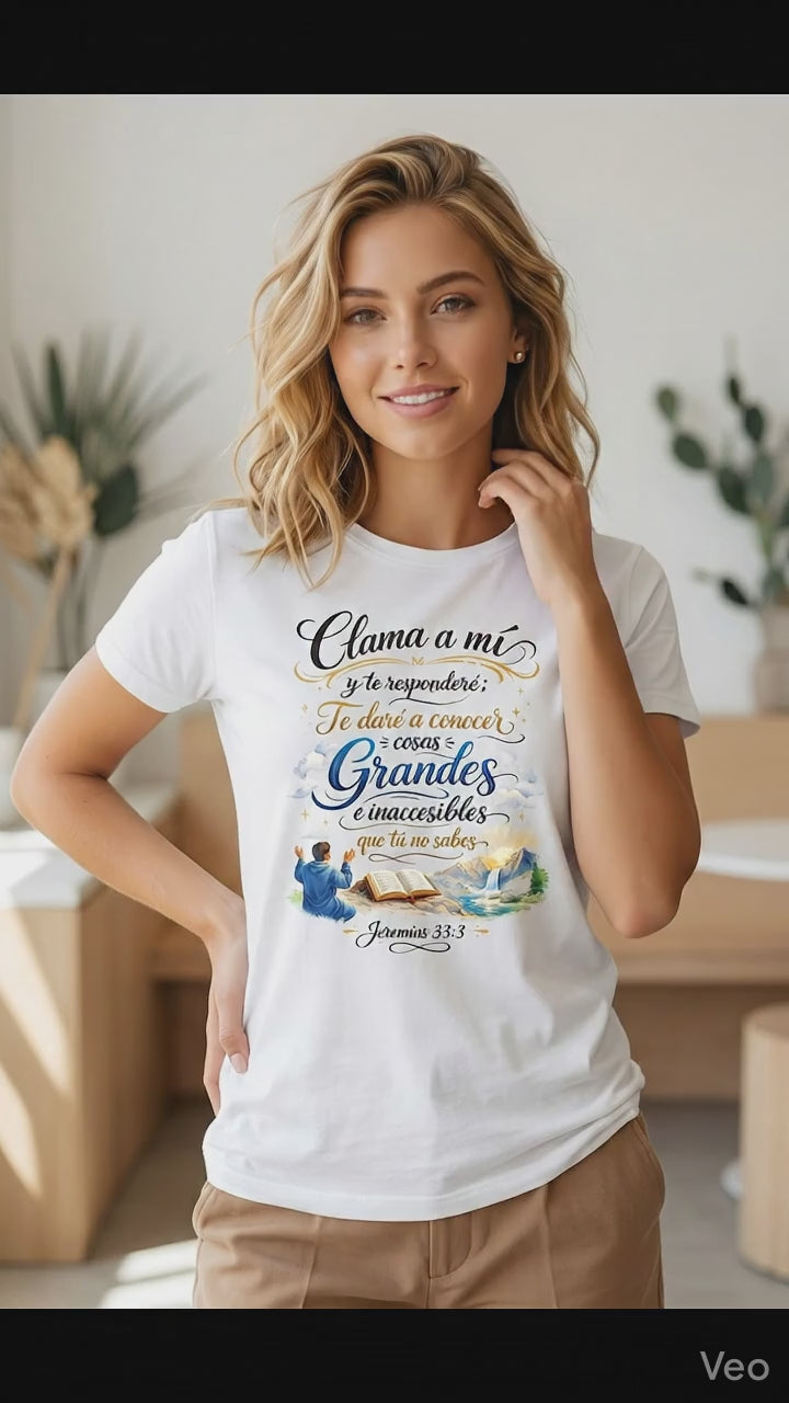 Jeremiah 33:3 Christian T-Shirt Artistic Spiritual Design
